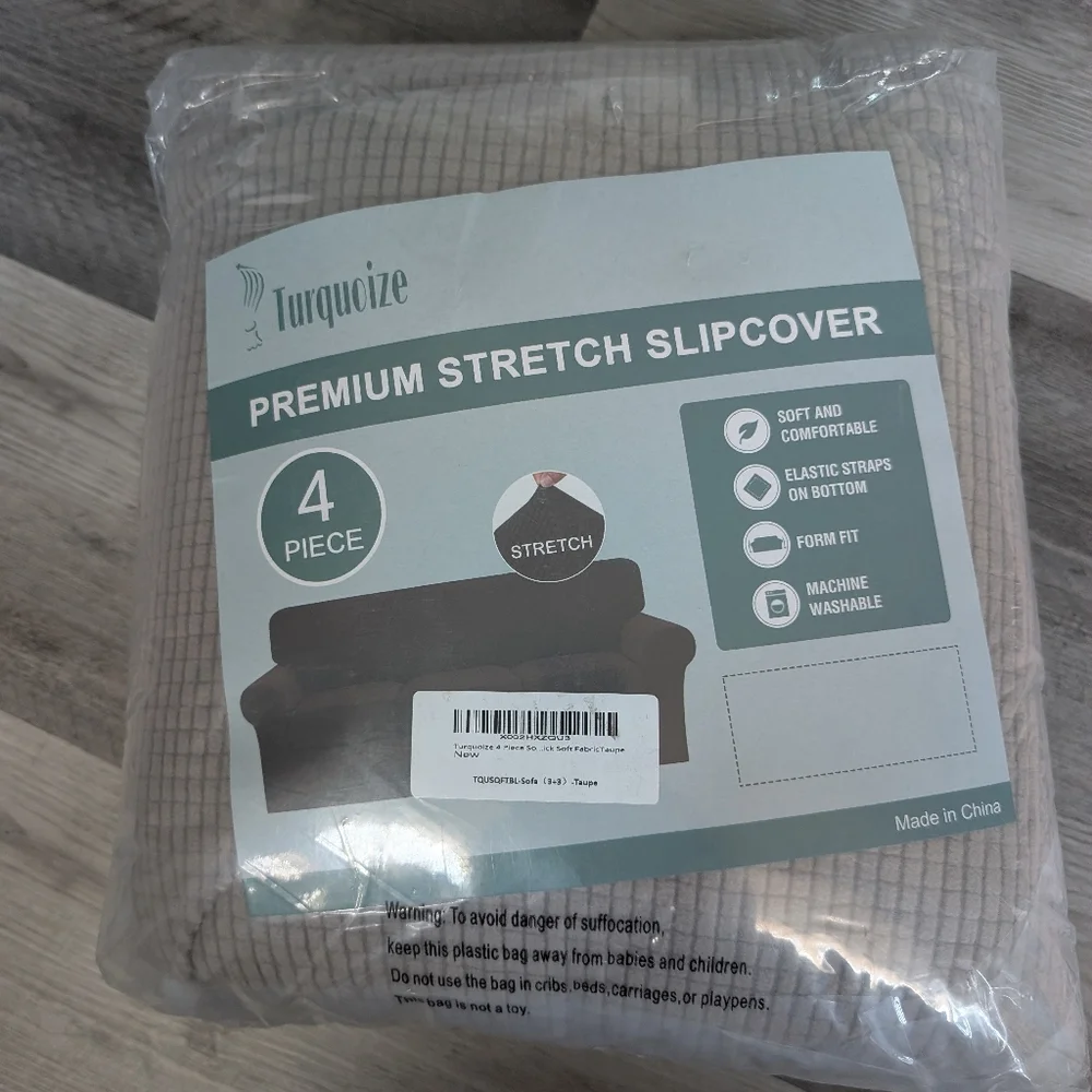 Premium Stretch Slipcover - Taupe